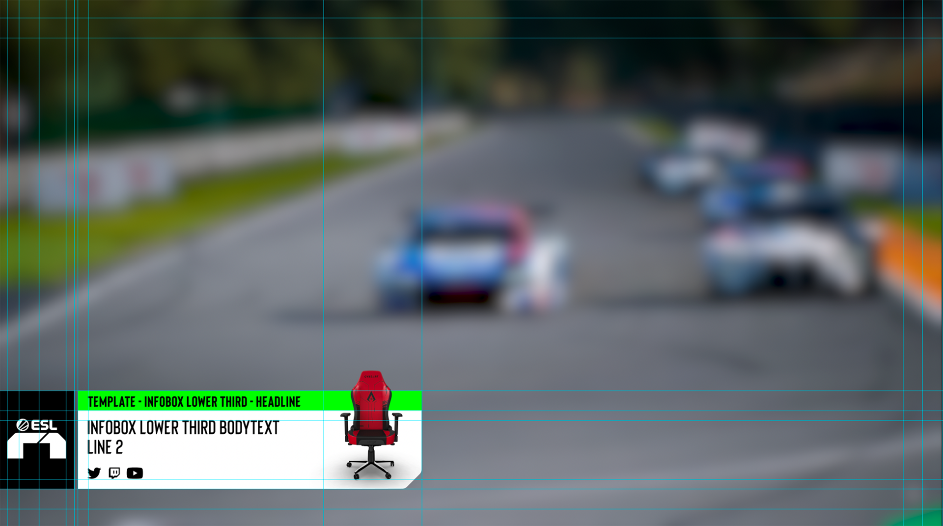 Grid guides lower third